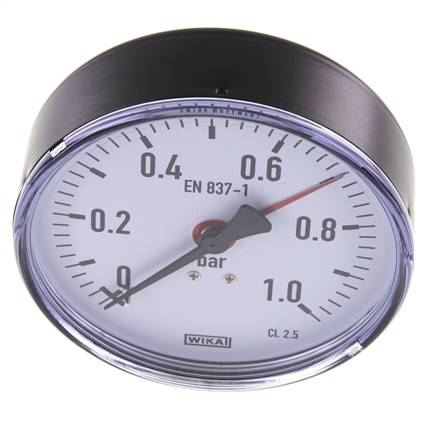 Pressure Gauge EN 837-1 10 Bar, 4 '' ( WIKA )